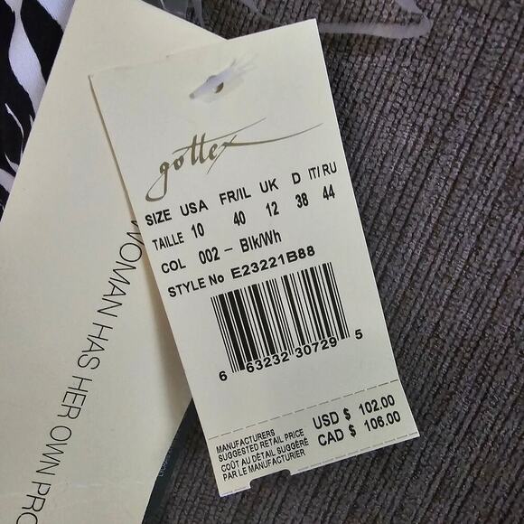 NWT Profile by Gottex Women's Standard Black Swan Halter Tankini Top Size 10 - Picture 5 of 6